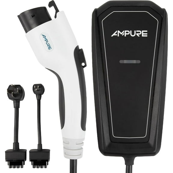 Ampure Go Level 2 Portable EV Charger, 32 Amp, SAE J1772, NEMA 14-50 Plug, 20ft Cable, Compatible with All J1772 EVs