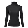 thumbnail image 1 of FashionMille Women Ribbed Knit Texture High Neck Long Sleeve Pullover Sweater, 1 of 5