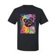 thumbnail image 3 of Funny Neon Pug | Dean Russo Art Animal Lover Men's T-Shirt, Black, Medium, 3 of 6
