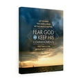 thumbnail image 4 of Scripture Walls Fear God and Keep His Commandments Ecclesiastes 12:13 Bible Verse Canvas Christian Wall Art Ready to Hang Unframed, 4 of 11
