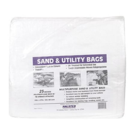 Halsted 581527HUV White Sand Bags, 15" x 17