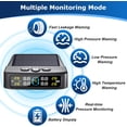 thumbnail image 3 of SLUMLOVE TPMS RV Tire Pressure Monitoring System with 4 Sensors- Solar/USB Charging, Color LCD, 0-9.9BAR/144PSI, 6 Alarm Modes for RV/Trailer/Truck IPX7, 3 of 8