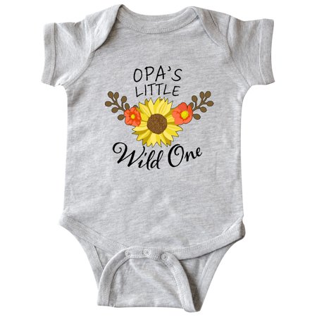 

Inktastic Opa s Little Wild One with Beautiful Sunflower Gift Baby Boy or Baby Girl Bodysuit