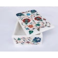 thumbnail image 2 of White Marble Inlay Jewellery Box For Love, Peace & Prosperity, 2 of 3