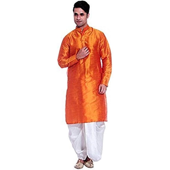 Royal Kurta Mens Silk Blend Dhoti Kurta
