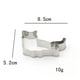 thumbnail image 4 of EeaseMX 5 moldes de acero inoxidable para galletas con forma de gato, para chocolate, magdalenas, postres (plateados), 4 of 7