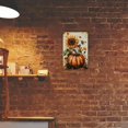 thumbnail image 4 of 1, Rustic Pumpkin and Sunflower metal sign, 8x12 inch, Vintage floral wall Art, Cafe Garage Ironwork, Home Bedroom Interior/outdoor decor, Craft Tools and supplies, Iron material, 4 of 7
