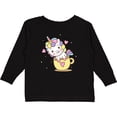 thumbnail image 3 of Inktastic Teacup Unicorn Boys or Girls Long Sleeve Toddler T-Shirt, 3 of 5