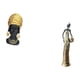 thumbnail image 5 of Estatua de mujer africana,Estante de oficina con estatua de mujer africana,Figura de escritorio,Artesanía de escritorio con figuras africanas coleccionables,Estatua de dama tribal,pieza de, 5 of 8