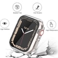 thumbnail image 2 of Xpm Compatible with Apple Watch Series 8 /7 (41mm) Slim PC with Built in Clear Screen Protector Snap-on Full Coverage Shell TPU + Hard PC Frame [ Black ], 2 of 8