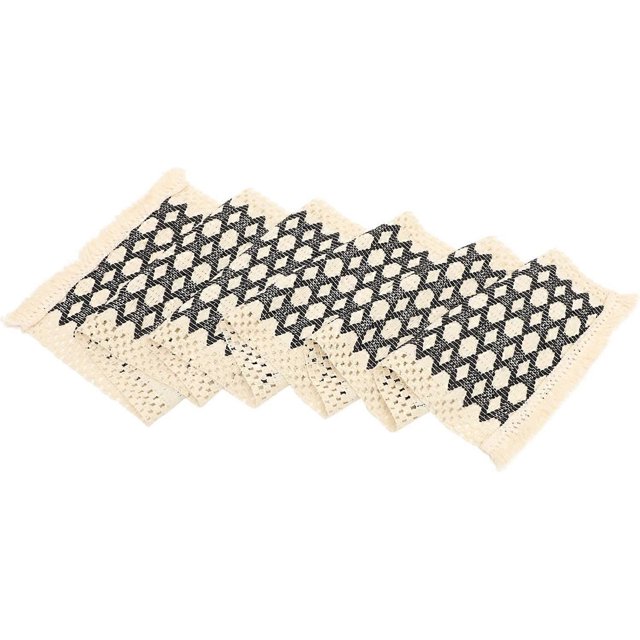 Cozy Black White Tablecloth Tassel Table Runner Home Decor Ideal for Buffet and