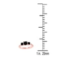 thumbnail image 4 of AoneJewelry 1.25 Carat (Color Black, Clarity I2-I3) Round Shape Black Diamond Three Stone Engagement Ring in 10K Solid Rose Gold Sold, 4 of 5