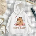 thumbnail image 2 of Byoo Toddler Girls Hoodie Cartoon Capybara Print Casual Hooded Sweatshirt Fall Pullover, 2 of 4