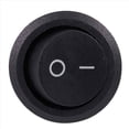 thumbnail image 3 of 30 Pcs SPST Boton Negro On / Off Interruptor Redondo de AC 6A/250V 10A/125V, 3 of 8