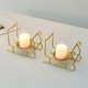 thumbnail image 5 of Elegant Metal Sleigh Candle Stand For Holiday Tabletop Decoration Ideal For Dinners Weddings And Creating A Warm Festive Ambience, 5 of 6