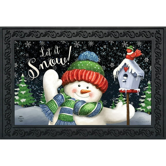 Briarwood Lane Snow Time Snowman Winter Doormat
