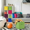 thumbnail image 4 of ​​​​​​​​WERSEON Cube Storage Bins, 11 Inch Collapsible Storage Cube Organizer with Handle, Foldable Fabric Shelf Basket for Toys, Books, Clothes, 6-Pack, 4 of 16