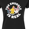 thumbnail image 3 of Pokémon - The Snuggle Is Real Pikachu And Sylveon - Juniors Fitted Graphic T-Shirt, 3 of 5