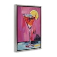 thumbnail image 4 of Stupell Industries Pink Lady Cocktail Food & Beverage Painting Gray Floater Framed Canvas Art Print Wall Art, 21 x 31, 4 of 10