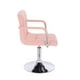 thumbnail image 3 of Silla de color rosa giratoria con brazos para escritorio o tocador giratoria altura ajustable tapizada en material PU Acolchonado SKU: 9107-2 ROSA Euroluce Contemporary Design Vanguardista, 3 of 5