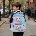 thumbnail image 6 of Chririnla Cute Floral Sloth Print Bookbag with Waterproof, Adjustable Shoulder Straps Lightweight 17" Teen Boys Backpack for Back to School Daily Use, 6 of 9