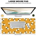 thumbnail image 3 of Bee with Honey Extended Gaming Mouse Pad Large Desk Mat with Non-Slip Rubber Base and Stitched Edges,Keyboard Mouse Mat Desk Pad for Work,Game,Office,Home 35.4 * 15.7 Inch, 3 of 6