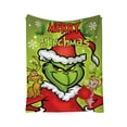 thumbnail image 2 of Christmas Blankets Clearance, 70*100cm Printed Blanket Christmas Green Flannel Blanket Conditioning Lunch Break Blanket, 2 of 5