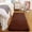 Brown, variant on Dmlowu Extra Long Runner Rug, Non-Slip Washable Kitchen Mats for Floor, Fluffy Plush Solid Color Rugs for Living Room Hallway, "15.7 x 31.4"