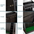 thumbnail image 4 of Morufur Golf Bag Storage Rack with Locking Wheels, 3 Golf Bags Organizer for Garage Car Trunk, Gray, 4 of 9