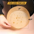 thumbnail image 2 of 100 PCS Air Fryer Disposable Round Non-Stick Baking Paper Parchment Waterproof, 2 of 9