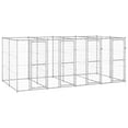 thumbnail image 1 of vidaXL Outdoor Dog Kennel Galvanised Steel 9.68 m², 1 of 4