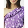 thumbnail image 5 of Moomaya Womens Printed Crop Top, One Shoulder Cotton Casual Summer Top, 5 of 8