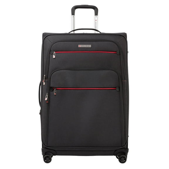 Air Canada Softside Checked Luggage, Expandable Large 28 Inch Spinner Suitcase with Rolling Wheels