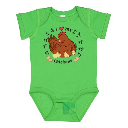 

Inktastic I Heart My Chickens Boys or Girls Baby Bodysuit