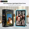 thumbnail image 4 of Apolosign 10.1" Neon Light Digital Picture Frame, HD WiFi Smart Photo Frame with AI Color-Changing LED Strip, Quick Share via Frameo App, Gift for Family & Friends, 4 of 10