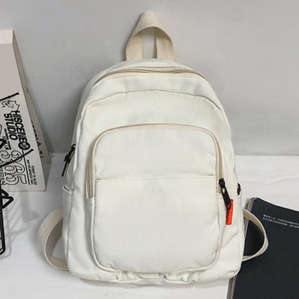 Mochila de campus para mujer, mochila sencilla de gran capacidad, bolso diario de lona para mujer