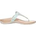 thumbnail image 2 of Women's Vionic Wanda T Strap Thong Sandal Seafoam Embossed Snake Leather 8.5 M, 2 of 6