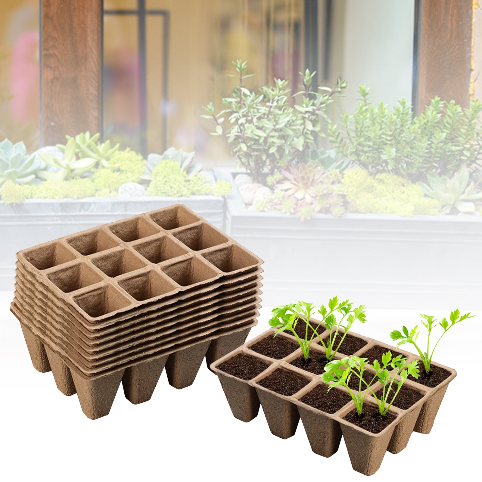 Details about   6.5 gal Tall Flower Planter Clay with Self-Watering Tray in 4 Colors