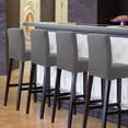 thumbnail image 2 of PiccoCasa Stretch Bar Stool Covers for Counter Short Back Chair Slipcovers Grey 4, 2 of 8