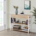 TV Stand with Power Outlets Entertainment Center with Drawer Media