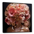 thumbnail image 2 of Designart "Melodies of Glamorous Woman in Pink and Gold II" Fashion Framed Wall Art - Pink Fashion Woman Entryway Framed Wall Art Print, 2 of 6