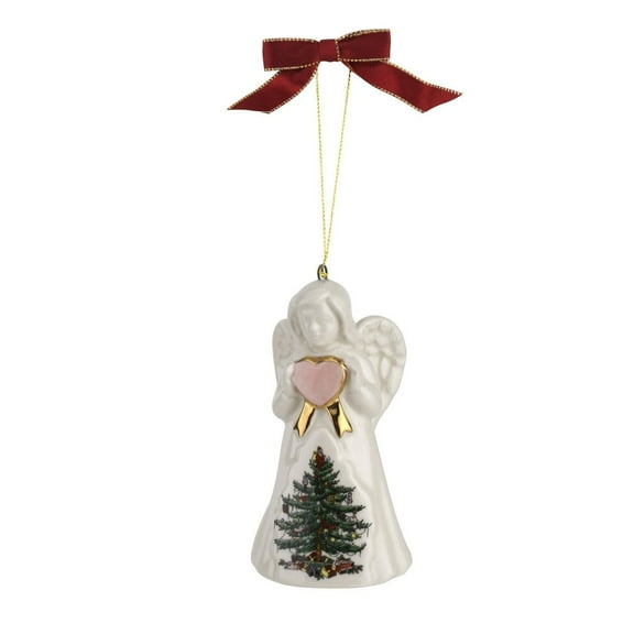 Spode Christmas Tree Angel Ornament, Multicolored