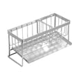 thumbnail image 2 of Stainless Steel Kitchen Sink Sponge Holder Drying Rack Countertop Organizer With Drainage, Rust-Proof Hollow Design For Bathroom Counter And Dish Rack Storage, Modern Sink Accessories For Clean Up, 2 of 5