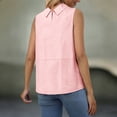 thumbnail image 6 of CAIXIA Sleeveless Button Down Shirts for Women Business Collared Shirt Work Blouses Button Up Office Clothes Professional Tank Top,Pink, 6 of 8