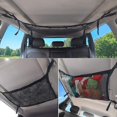 thumbnail image 2 of Red de almacenamiento para coche, bolsa de techo de General Motors con cremallera, red de almacenamiento de equipaje organizadora negra (red de cordón de tracción) para techo de coche, 2 of 5