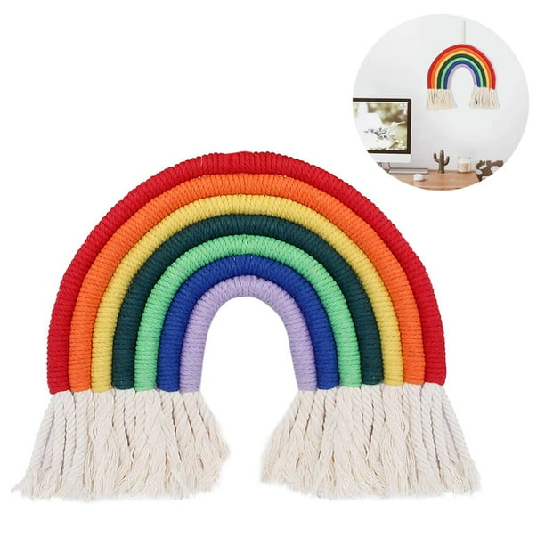Macrame Rainbow Wall Hanging For Bedroom Nursery Kids Rooms Playroom Colorful Small Tapestry Rope Woven Tassel Art Home Decor Handmade Craft Gift Com - Wall Decor Handmade Craft Ideas For Home Macrame Rainbow Wall Hanging For Bedroom Nursery Kids Rooms Playroom Colorful Small Tapestry Rope Woven Tassel Art Home Decor Handmade Craft Gift Com - Wall Decor Handmade Craft Ideas For Home