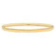 thumbnail image 2 of 4.1mm Gold Plated Plain Bangle Bracelet, Circumference: 8.25" (Large), 2 of 6
