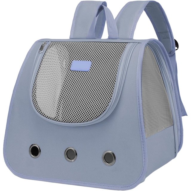 Wekity Pet Outing Backpack,Cat Backpacks for Carrying,Dog Carrier Backpack,Fully Ventilated Mesh Adjustable Portable Backpack,Pet Backpack for Traveling,Dog Carrier Bag for Hiking Walking Cycling-0619