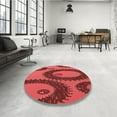 thumbnail image 3 of Ahgly Company Indoor Square Patterned Valentine Red Area Rugs, 8' Square, 3 of 6