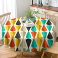 thumbnail image 3 of Odenmar Daisy Floral Round Tablecloth 60 Inch, Farmhouse Waterproof Table Cover, Rustic Flower Design for Dining Table, Kitchen, Party Indoor Outdoor, 3 of 6
